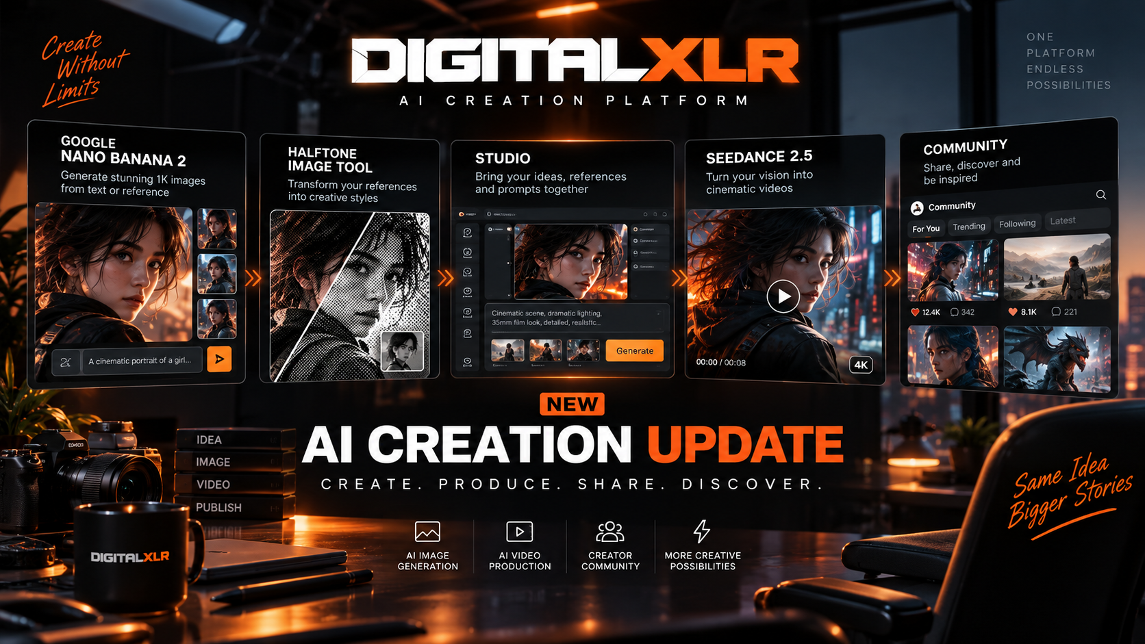 DigitalXLR Expands Its AI Creation Platform With Nano Banana 2, Community and New Video Workflows